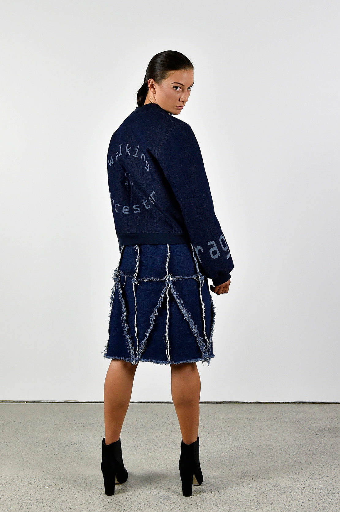WALKING ON AN ANCESTOR BOMBER JACKET